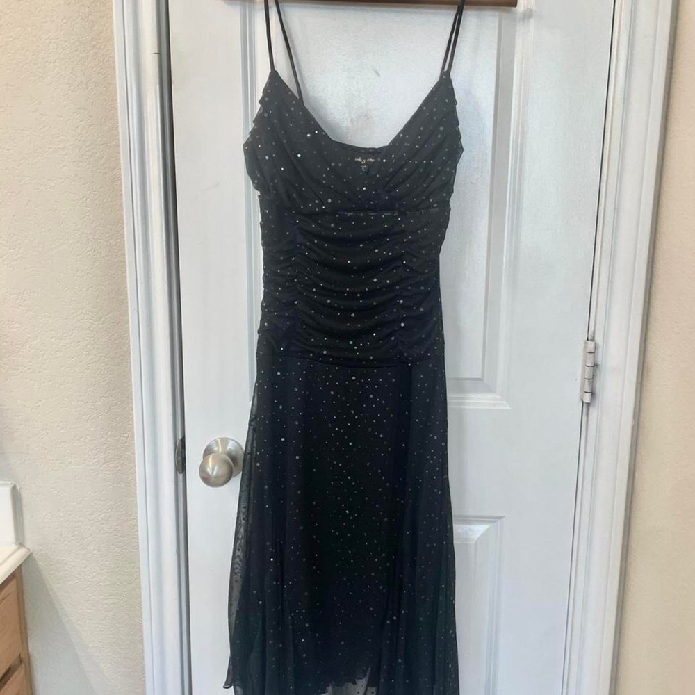 ruby rox vintage midi length dress with reflective sequin